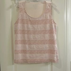 Chico's Women's Blouse Sleeveless Lace--Size 1